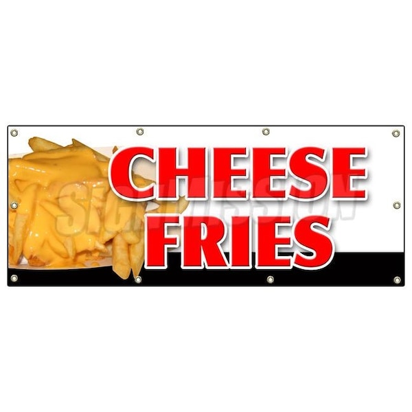 CHEESE FRIES BANNER SIGN french fries bacon cheddar cheese ranch melted
